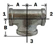 BG Malleable Bullhead Tee Diagram